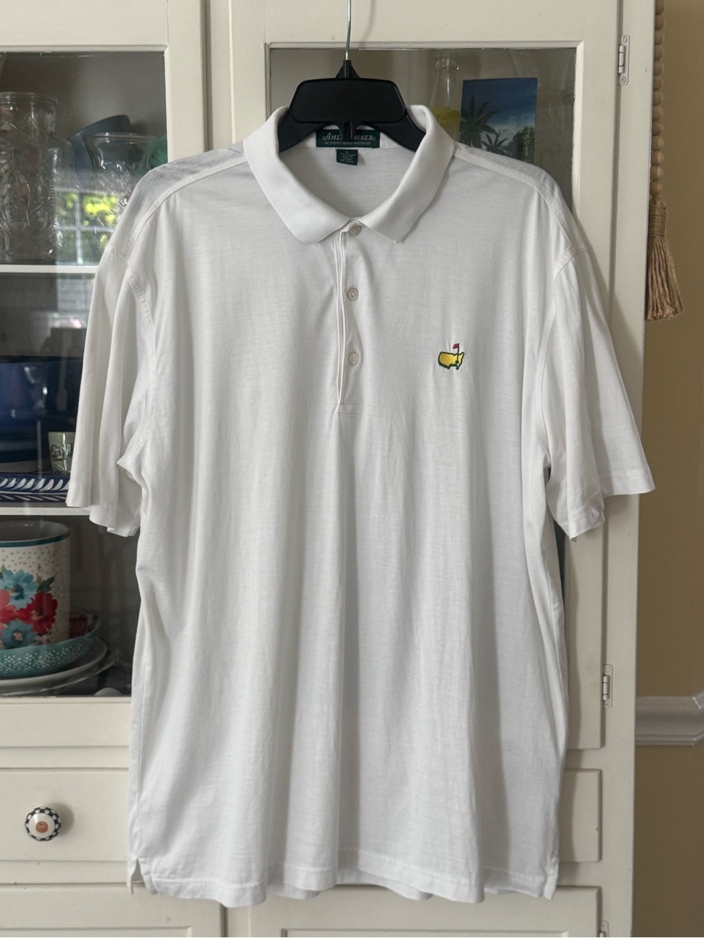 Amen Corner Masters Golf Polo White Pima Cotton Men’s L